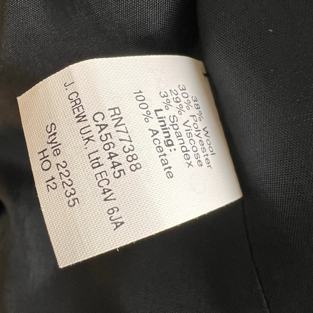 J. Crew Schoolboy‎ Blazer Size 4 Black Watch Plaid Navy Green Gold Button Jacket